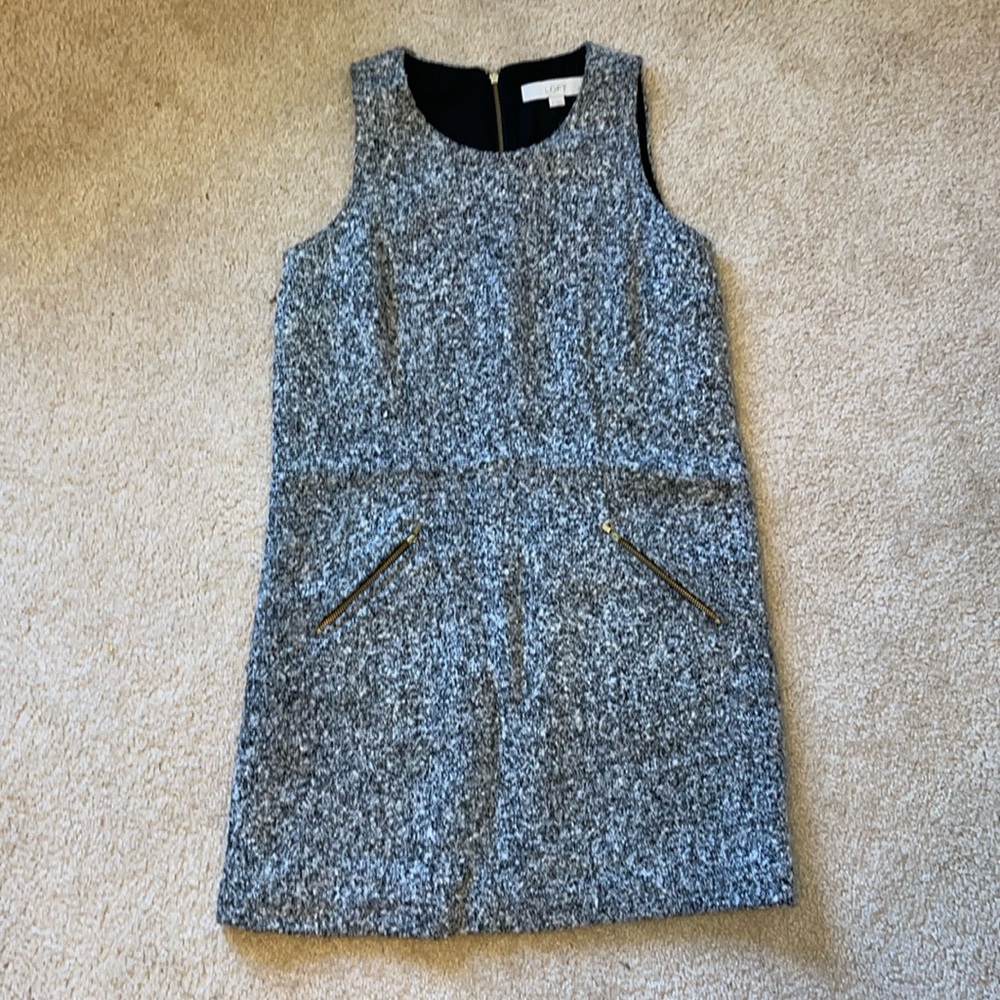 Loft | Boucle Shift Dress | Size 2P